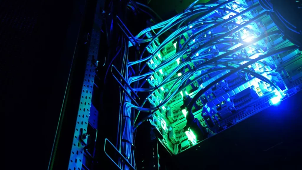 Blue Reef cloud infrastructure migration secure server hosting mainframe blade rack network cables